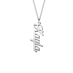 Vertical on sale name necklace