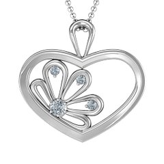 daisy heart necklace