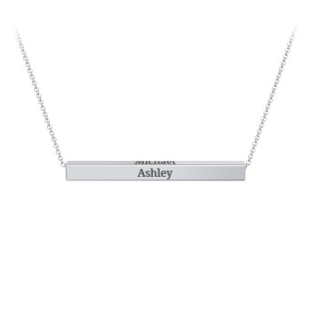 horizontal 3d bar necklace