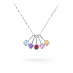 5 stone birthstone deals necklace