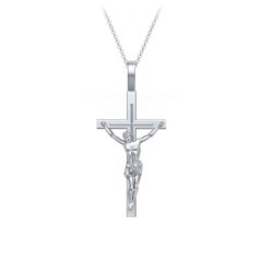 14 Karat White gold diamond cross necklace with 0.50 carats 160-00206 –  Alabama Wholesale Diamonds