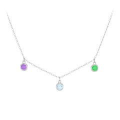 birthstone bezel necklace