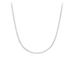 14 inch silver curb chain