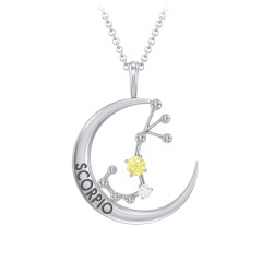 Amazon.com: Denischarm Scorpio Zodiac Constellation Necklace 925 Sterling  Silver Stars Horoscope : Clothing, Shoes & Jewelry