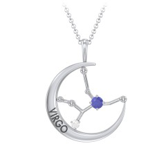 virgo constellation necklace sterling silver