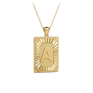 18k Gold Plated Alphabet Pendant