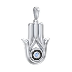 Hamsa on sale necklace silver