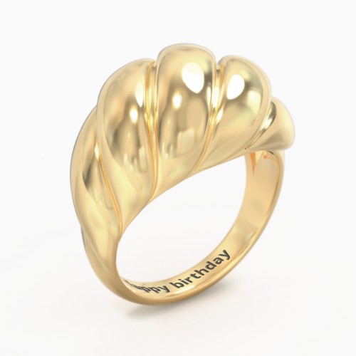 Chunky Croissant Dome Ring