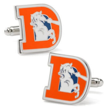 Denver Broncos Gold-Plated Logo Cufflinks