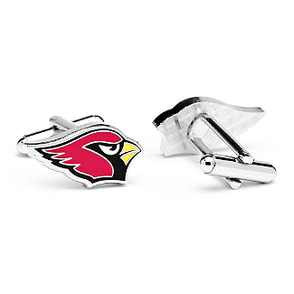 Arizona Cardinals Silver-Plated Team Logo Cufflinks