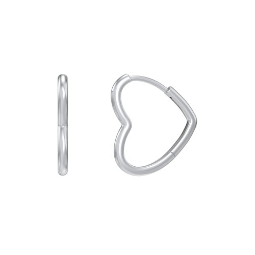 Heart-Shaped Hoop Earrings