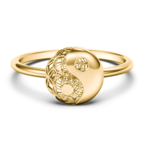 Yin-Yang Ring with Filigree Detailing