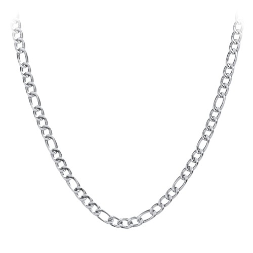 Men's 22" Figaro Chain Necklace in Stainless Steel - 8mm