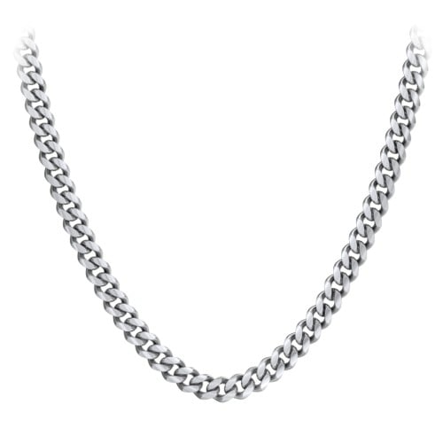 Men's 22" Cuban Chain Necklace in Stainless Steel - 10mm