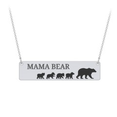 Personalized Bar Necklace, Mama Bear Necklace, Mama Bear Jewelry, Mama –  Laalee Designs