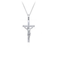 Silver crucifix sale necklace womens